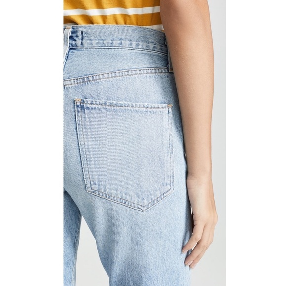 AGOLDE 90s High Rise Distressed Light Wash Denim Button Fly Straight Leg Jean 26 - Picture 14 of 14